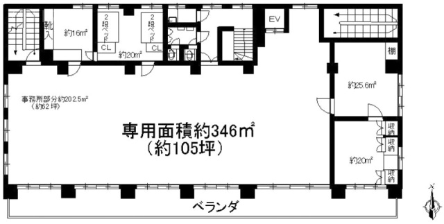 サンケイコーポビル2F 間取り図