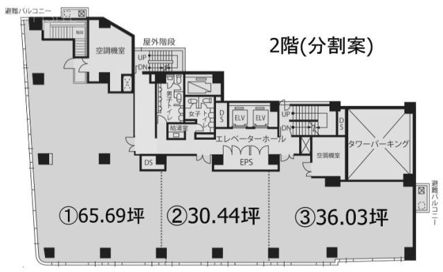 三田鈴木ビル分割③ 間取り図