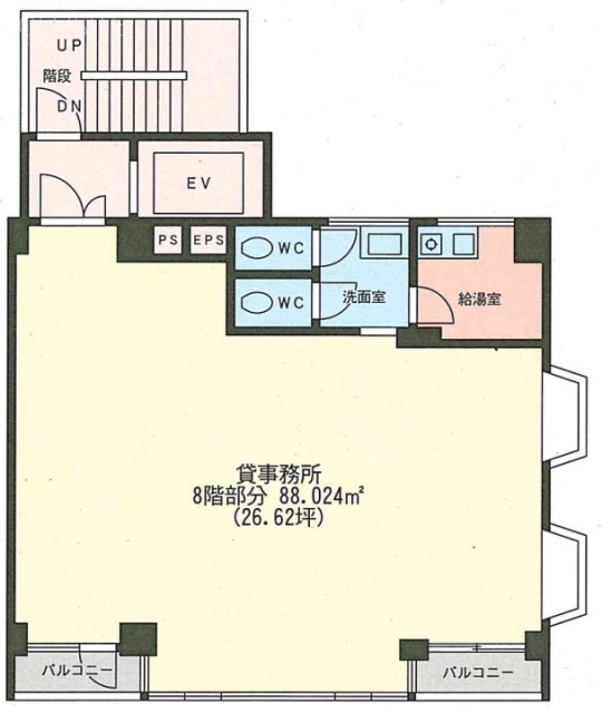 B.D.A神田小川町ビル8F 間取り図