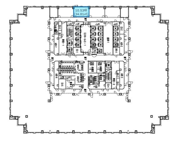 品川グランドセントラルタワー24F 間取り図