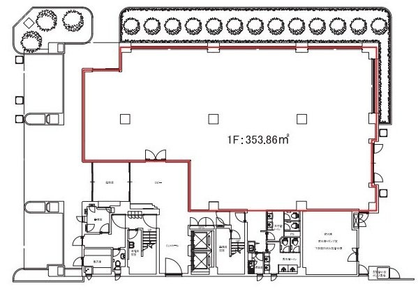 ジャコムビル1F 間取り図