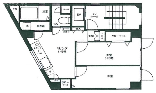HONGOU桜ビル2F 間取り図