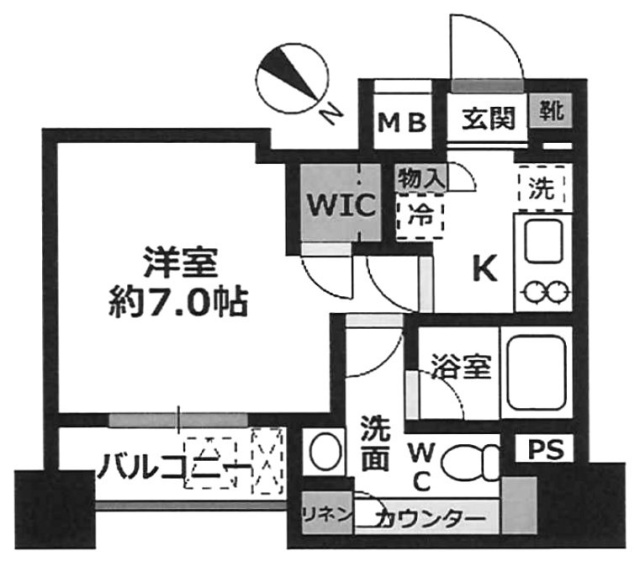 パークリュクス銀座mono305 間取り図