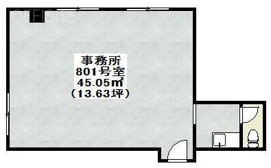 新宿Qフラットビル801 間取り図