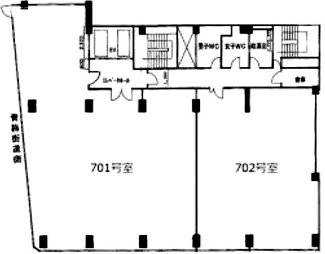 新宿ロイヤルビル701 間取り図