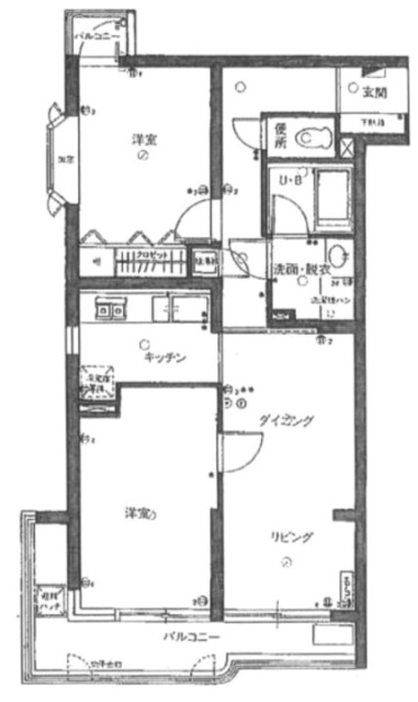 国際パレス自由ヶ丘104 間取り図