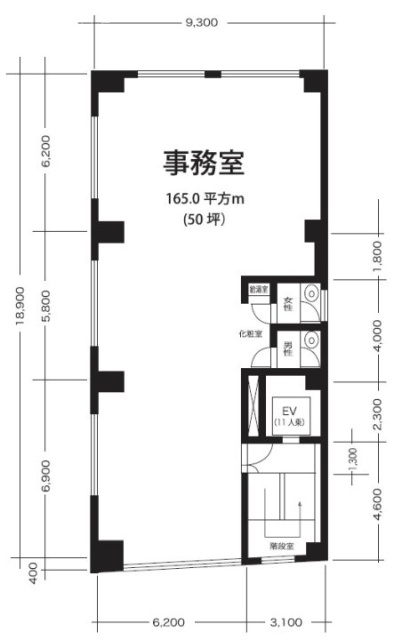 ヤマイチ(山一)ビル3F 間取り図