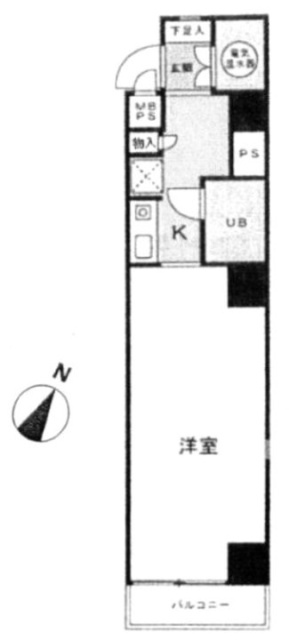 ライオンズマンション八丁堀806 間取り図