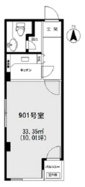 グローリア宮益坂901 間取り図