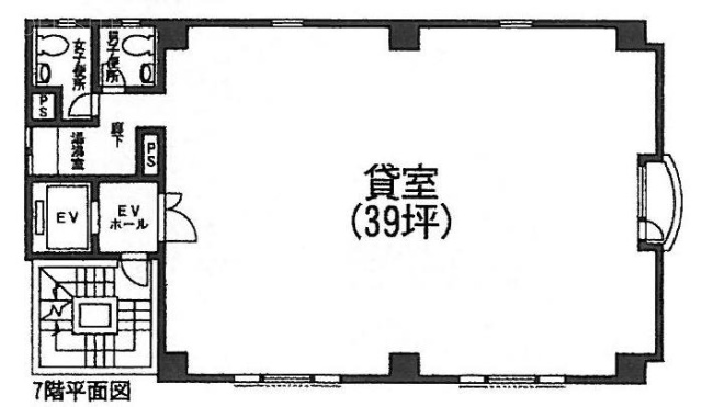 イワカタビル7F 間取り図