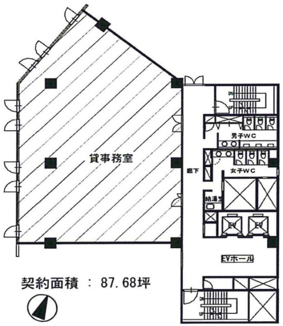 新宿国際ビルディング新館402-2 間取り図