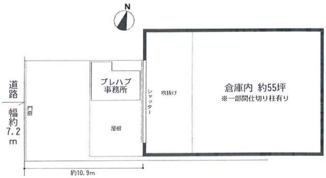 今川2丁目倉庫ビル1F 間取り図