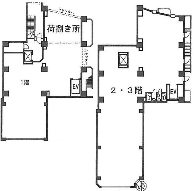 ヴェラハイツ日本橋箱崎1F～3F 間取り図