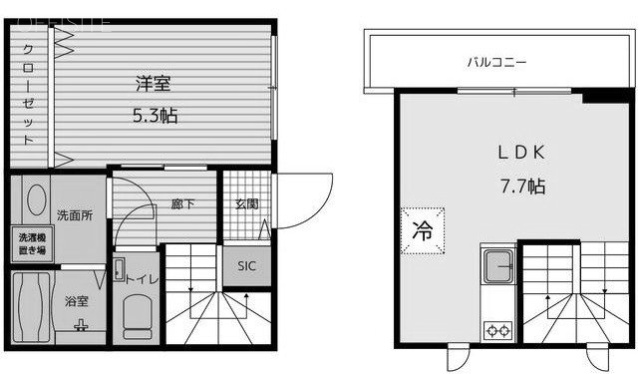 コートヤード表参道ビル2F~3F 間取り図