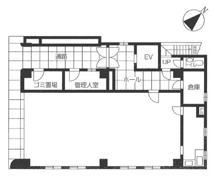 ウエストビル1F 間取り図