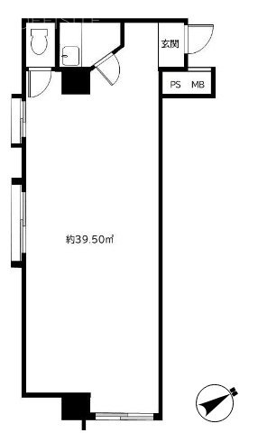 マンション西新宿306 間取り図