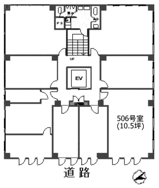 相互新富ビル506 間取り図