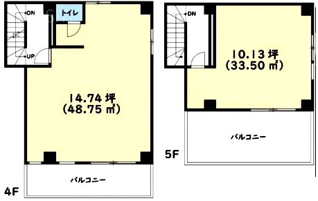 タチバナ銀座ビル4F～5F 間取り図