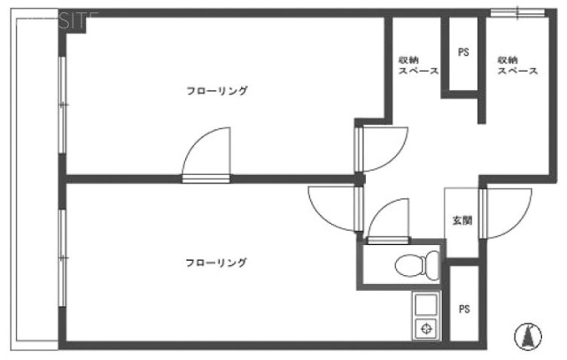 スカイプラザ笹塚1004 間取り図