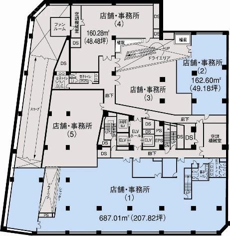 東京建物東渋谷ビルB1F 間取り図