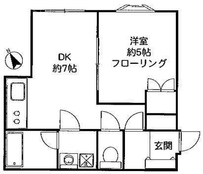 クリエイト司余丁町001 間取り図