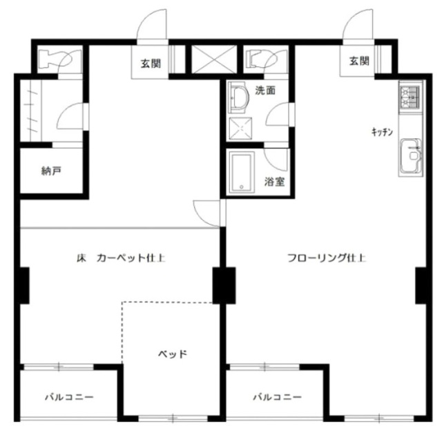 ニュー青葉台マンション303 間取り図