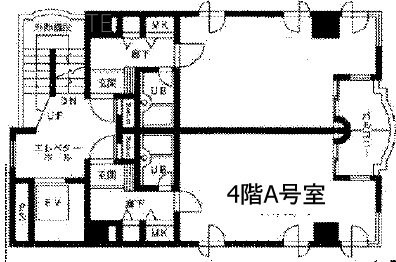 井上旭門ビルA 間取り図