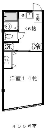 経堂第2ビル405 間取り図