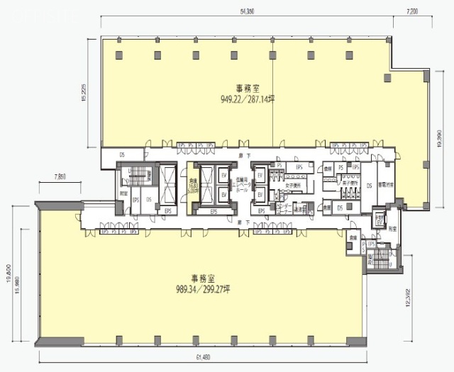 JR東急目黒ビル東西 間取り図