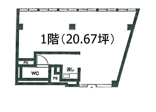 城辺橋ビル別館1F 間取り図