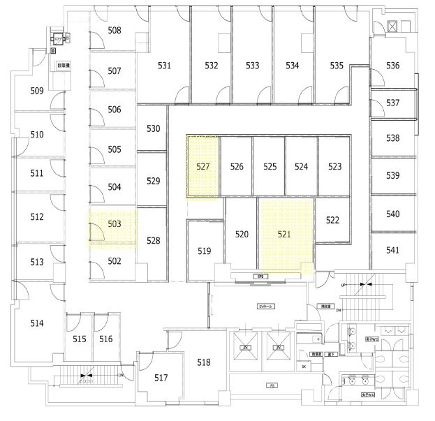 エキスパートオフィス新横浜527 間取り図