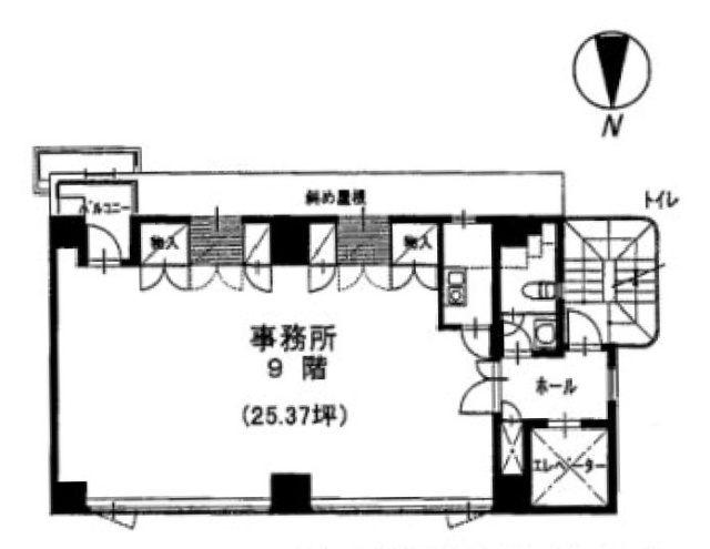長谷部第2ビル9F 間取り図