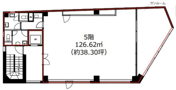 ザ・パークレックス小網町ビル5F 間取り図