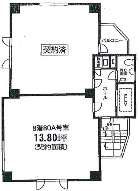 ベルザ恵比寿80A 間取り図