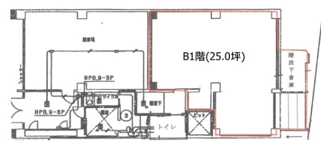 白鳥ビルB1F 間取り図