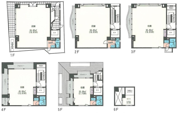 バルビゾン21ビル1F 間取り図