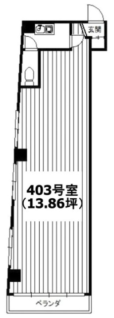 サンロイヤル五反田403 間取り図