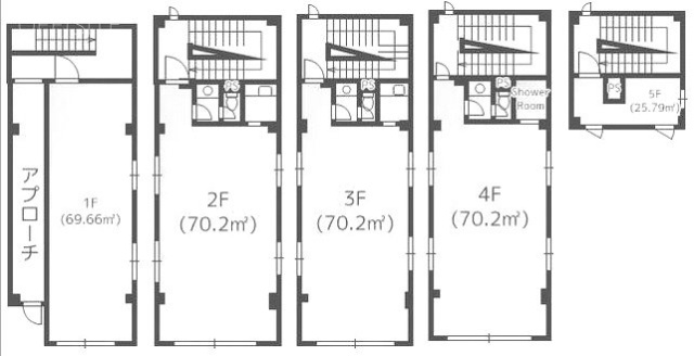 AYビル1F~5F 間取り図