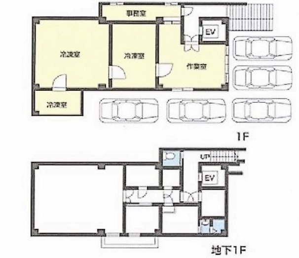 やまね武蔵小山ビルB1F～1F 間取り図