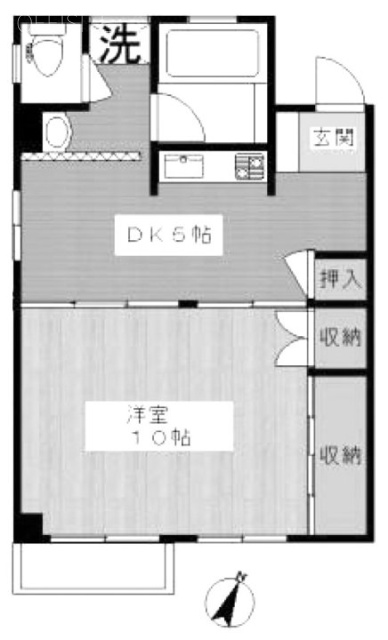 駒込富士ハイツビル203 間取り図