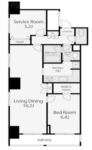 VORT銀座residence1102 間取り図