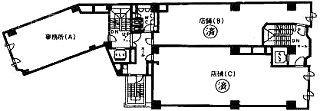 梅本ビル4F 間取り図