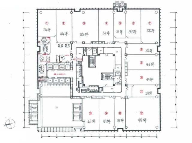 泉ガーデンタワー13F 間取り図
