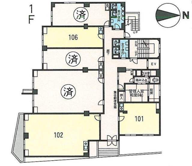 四谷ニューマンション106 間取り図