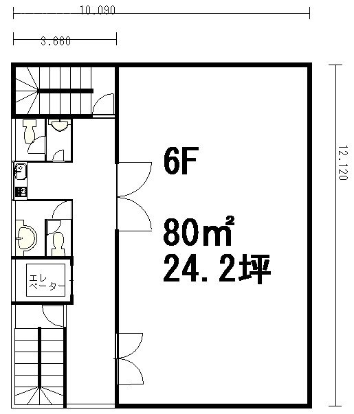 富士火災城東ビル6F 間取り図