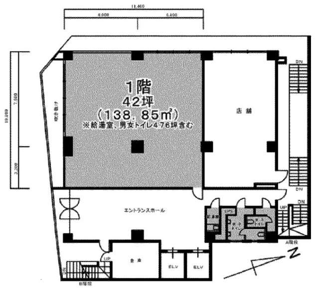 八丁堀FRONT1F 間取り図