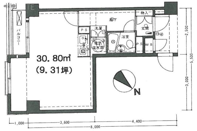 東銀座ロイアルハイツ2F 間取り図