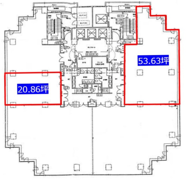 勝どきサンスクエアビル5F 間取り図