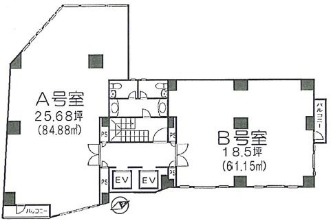 ヤマノ26ビルA 間取り図