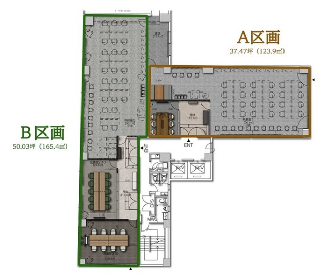 岩本町ツインビルA 間取り図